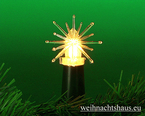 Seiffen Weihnachtshaus - Steckstern Kunststoffstrahlenstern - Bild 1