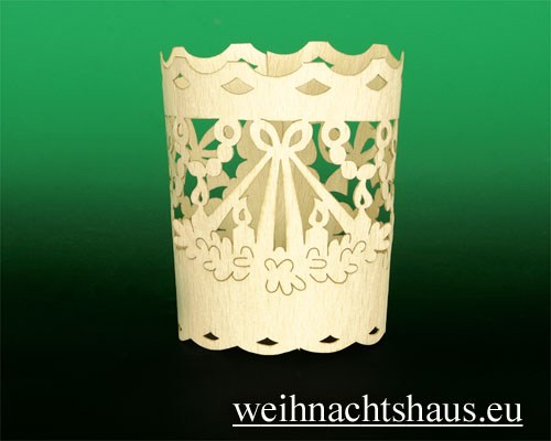 Seiffen Weihnachtshaus - Holzkarte Teelicht Adventskranz - Bild 2