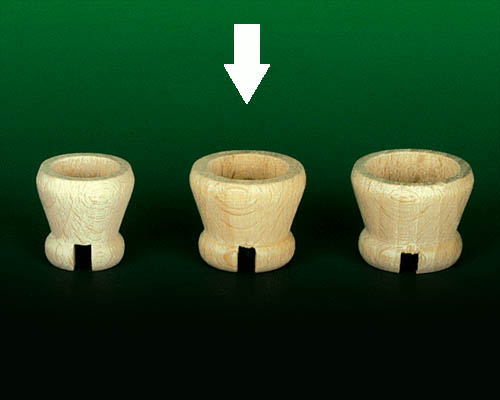 Seiffen Weihnachtshaus - Holztülle mit Nut 17 mm - Bild 1