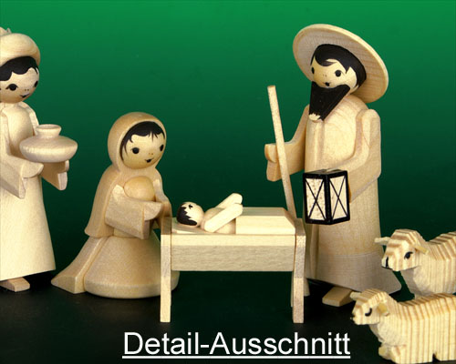 Krippe Figuren Krippefiguren Ulmik Krippen Weihnacht Weihnachten Weihnachtskrippe Erzgebirge Holz Christie Geburt