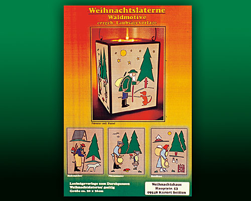 Seiffen Weihnachtshaus - Vorlage Laterne Waldmotive - Bild 1