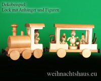 Seiffen Weihnachtshaus - .      Kugelschneemann Eisenbahn Räucherlock Neuheit 2020 - Bild 3