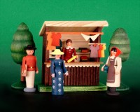 Seiffen Weihnachtshaus - Sommermarkt Kleiderstand 6 tlg - Bild 1