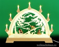 Schwibbogen Winterkinder Thiel Romy Winterkinderschwibbogen Schlitten Erzgebirgischer Lichterbogen Taulin