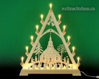 Lichterspitze Seiffn Erzgebirge Seiffener LichterspitzenInnen doppelt beleuchtet Seiffens Kirche