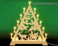 Lichterspitze Weihnachten  Seiffen innen beleuchtet  Erzgebirge Weihnacht  beleuchtet Weihnachsmann mit Schlitten 