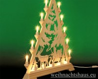 Lichterspitze Erzgebirge Spitze Dreieck für Fenster Weihnacht beleuchtet Taulin Holz Weihnachsmann Weihnachtsspitze Weihnachtsdeko