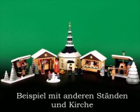 Seiffen Weihnachtshaus - Weihnachtsmarkt Metzgerstand 6 tlg. - Bild 2