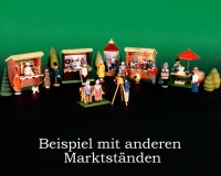 Seiffen Weihnachtshaus - Sommermarkt Bäckerstand 6 tlg. - Bild 2