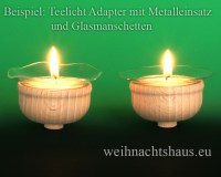 Adapter für Teelicht zum Aufseten auf Kerzenhalter Neuheit