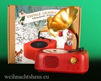 Adventskalender Grammophon mit Musik Plattenspeler Kalender Advent