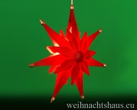Seiffen Weihnachtshaus - Weihnachstern aus Holz natur 40 cm doppelt Rot - Bild 2
