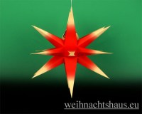 Seiffen Weihnachtshaus - Annaberger Weihnachtsstern 35cm rot/gelb - Bild 1