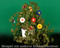 Seiffen Weihnachtshaus - Klammerschmetterling rot - Bild 2