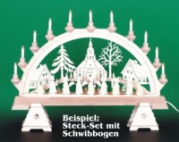 Seiffen Weihnachtshaus - Bank für Schwibbogen zum Zusammen-stecken - Bild 2