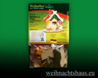 Seiffen Weihnachtshaus - Bastelsatz Erzgebirge Räucherhaus mit Vögel - Bild 1