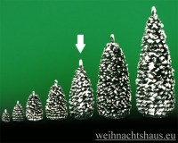 Seiffen Weihnachtshaus - Baum  mit Schnee aus Holz Erzgebirge 12 cm - Bild 1