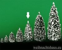 Seiffen Weihnachtshaus - Baum  mit Schnee aus Holz Erzgebirge 12 cm - Bild 1