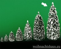 Seiffen Weihnachtshaus - Baum mit Schnee aus Holz Erzgebirge 23 cm - Bild 1