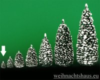 Seiffen Weihnachtshaus - Baum   mit Schnee aus Holz Erzgebirge 2 cm - Bild 1