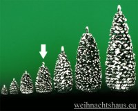 Seiffen Weihnachtshaus - Baum   mit Schnee aus Holz Erzgebirge 8 cm - Bild 1
