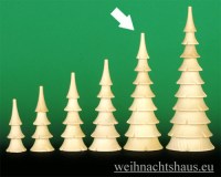 Seiffen Weihnachtshaus - Baum aus Holz gedrechselt Erzgebirge 14 cm - Bild 1