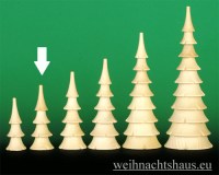 Seiffen Weihnachtshaus - Baum aus Holz gedrechselt Erzgebirge  8 cm - Bild 1
