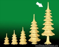 Seiffen Weihnachtshaus - Baum aus Holz geschnitzt Erzgebirge Kerben 19,5cm - Bild 1