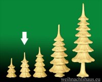 Seiffen Weihnachtshaus - Baum aus Holz geschnitzt Erzgebirge Kerben  6,5cm - Bild 1