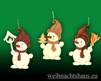 Behang Erzgebirge Baumbehang Weihnachtsbehang deko zum Hängen Schneemann