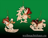 Baumbehang Erzgebirge aus Holz Behang für Weihnachten zum hängen
