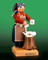 Seiffen Weihnachtshaus - <!--21-->Räucherfrau Holzmich´l seine Frau - Bild 1