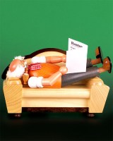 Räuchermann Opa Sofa Rentner Ruheständler Rentenbescheid Rente Opas Liegend mit Zeitung