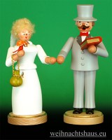 Seiffen Weihnachtshaus - <!--21-->Räucherpaar Brautpaar Hochzeit Braut  und Braeutigam - Bild 1