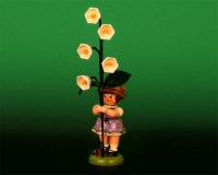 Seiffen Weihnachtshaus - Sommerhutblumenmädchen 11 cm Maiglöckchen - Bild 1