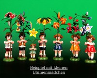 Seiffen Weihnachtshaus - Sommerhutblumenkind Mädchen 17 cm Fuchsie Neuheit 2021 - Bild 2
