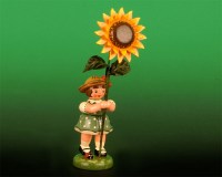 Seiffen Weihnachtshaus - Sommerhutblumenmädchen 11 cm Sonnenblume - Bild 1