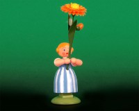Seiffen Weihnachtshaus - Wiesenblumenkind 11cm Ringelblume - Bild 1