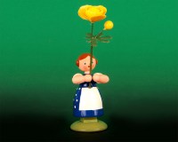 Seiffen Weihnachtshaus - Wiesenblumenkind 11cm Trollblume - Bild 1