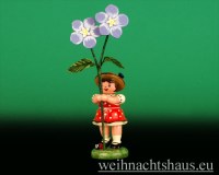 Seiffen Weihnachtshaus - Sommerhutblumenmädchen 11 cm Flachs - Bild 1