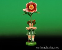 Seiffen Weihnachtshaus - Sommerhutblumenmädchen 11 cm Heckenrose NEU 2013 - Bild 1