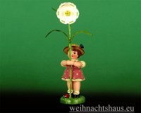 Seiffen Weihnachtshaus - Sommerhutblumenmädchen 11 cm Märzenbecher NEU 2014 - Bild 1
