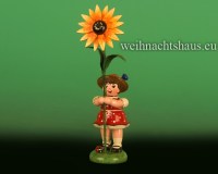 Seiffen Weihnachtshaus - Sommerhutblumenmädchen 11 cm Sonnenhut NEU 2018 - Bild 1