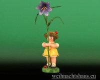 Seiffen Weihnachtshaus - Sommerhutblumenmädchen 11 cm Blauglöckchen NEU 2015 - Bild 1