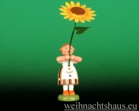 Seiffen Weihnachtshaus - Sommerblumenkind 12cm Sonnenblume - Bild 1