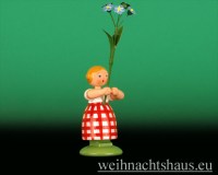 Seiffen Weihnachtshaus - Wiesenblumenkind 11cm Vergißmeinnicht - Bild 1