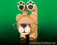 Brillenhalter für Brillen Bär aus Hölz Brillenständer Geschenk Brillenträger Brillenbär Tier