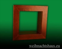 Seiffen Weihnachtshaus - Wandrahmen-Kastenrahmen braun Rahmen aus Holz    B 24 x H 24 cm - Bild 1