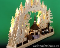 Schwibbogen Seiffen Kirche doppelt Rattag Doppelschwibbogen Erzgebirge Seiffen Doppelbogen indirekte Beleuchtung online kaufen