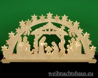 Seiffen Weihnachtshaus - Doppelbogen 20 Kerzen Christi Geburt 69 cm - Bild 1